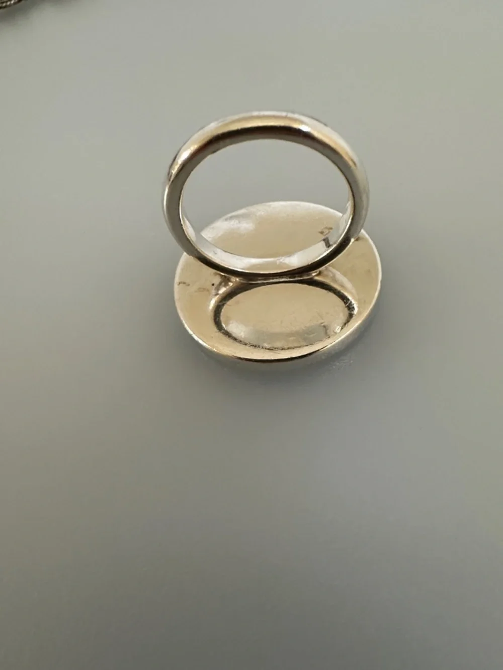 Elegant 925 Sterling Silver Floral Resin Statement Ring